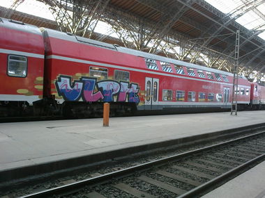 Graffiti Train in Leipzig - Photo by VonBerg - Leipzig, ULPH (2013)