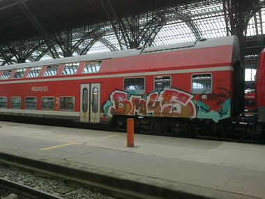 Graffiti Train in Leipzig - Photo by VonBerg - Leipzig, BM45 (2013)