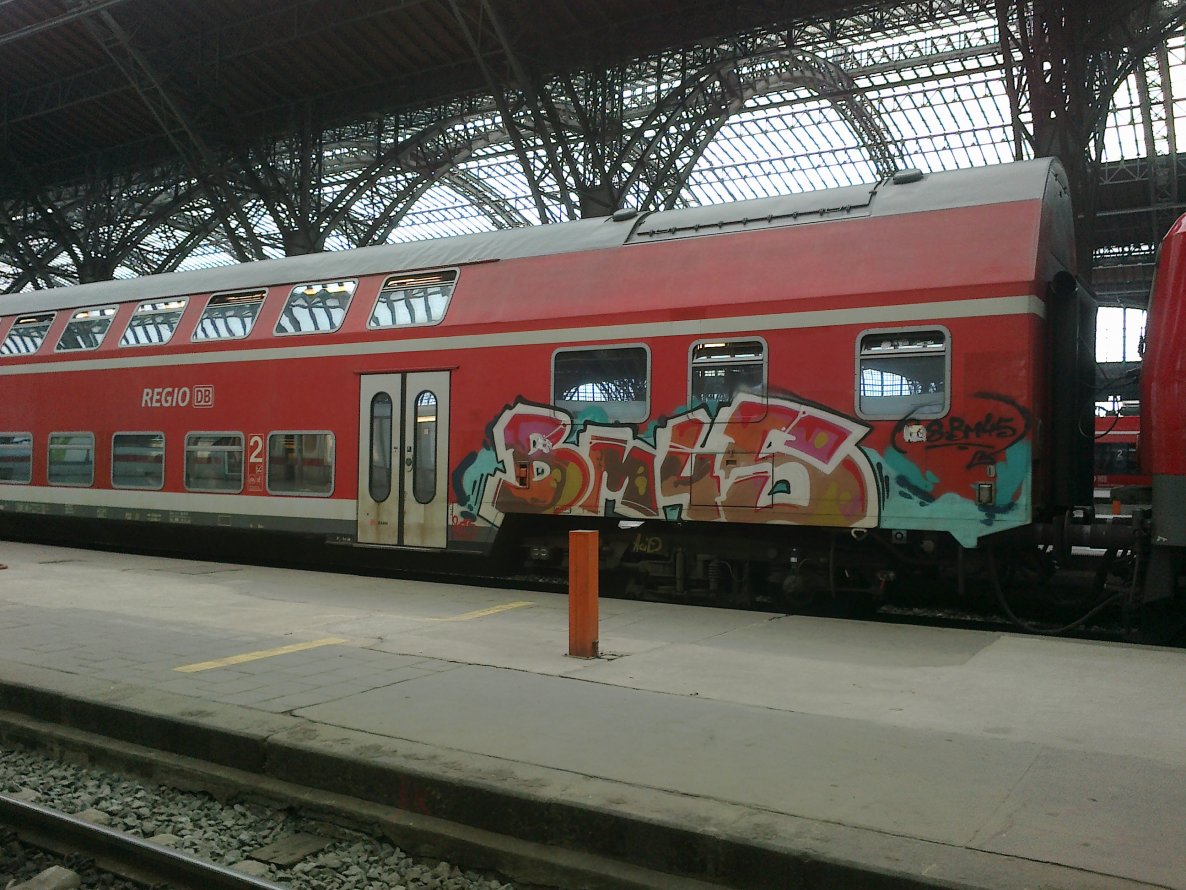 Graffiti Train in Leipzig - Photo by VonBerg - Leipzig, BM45 (2013)