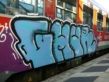 Graffiti Train in Hannover - Photo by VonBerg - Hannover, CHUR (2012)
