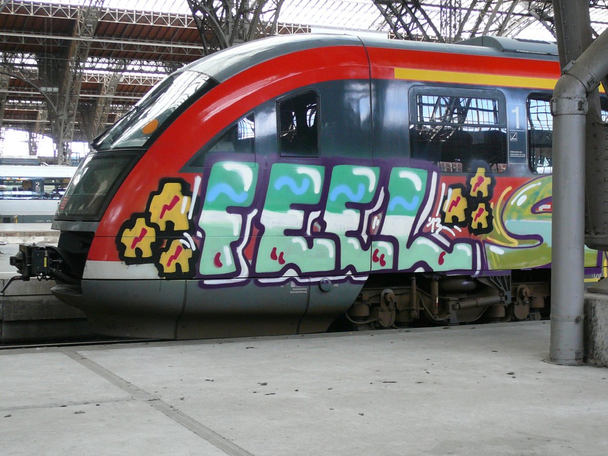 Graffiti Train in Leipzig - Photo by VonBerg - Feel, Leipzig (2013)