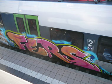 Graffiti Train in Leipzig - Photo by VonBerg - Fers, Leipzig (2014)