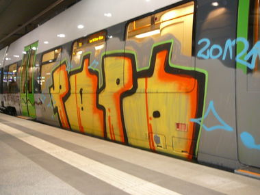 Graffiti Train in Leipzig - Photo by VonBerg - Po, Leipzig (2014)