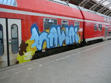 Graffiti Train in Leipzig - Photo by VonBerg - Hawai, Leipzig (2014)