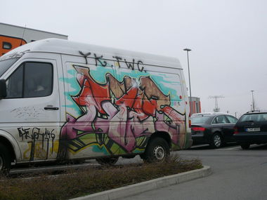 Graffiti Bombing in Leipzig - Photo by VonBerg - Mies, Leipzig