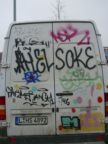 Graffiti Bombing in Leipzig - Photo by VonBerg - Leipzig