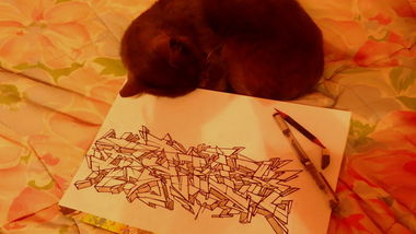 Graffiti Sketch in Lviv - Photo by WAYKO (2013)