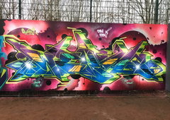 Graffiti Wall in Dresden - Photo by WEAM - crn, dns, iac (2015)