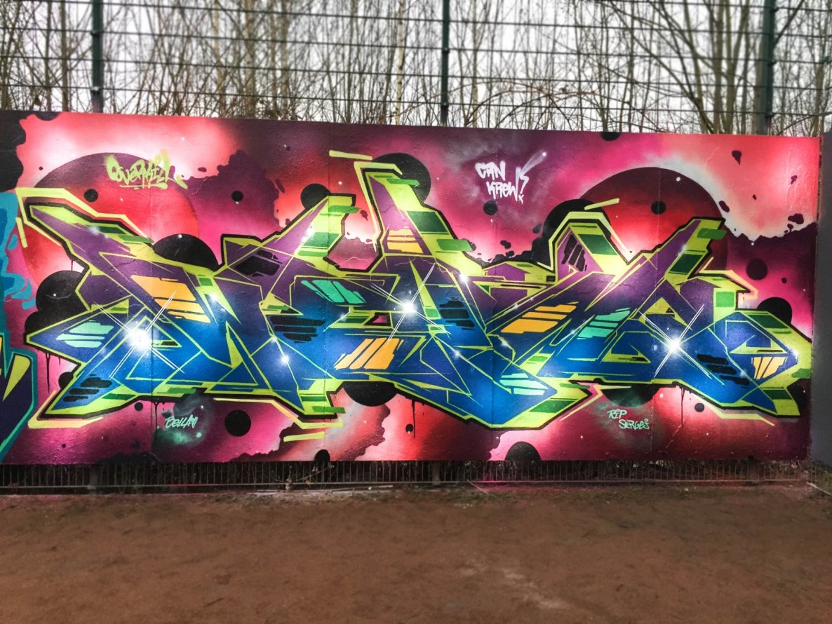 Graffiti Wall in Dresden - Photo by WEAM - crn, dns, iac (2015)