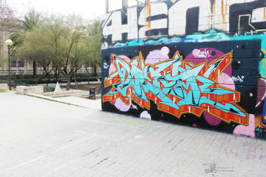 Graffiti Wall in Barcelona - Photo by WEAM - weam, crn (2013)