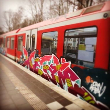 Graffiti Train in Kratochvilka - Photo by WEAM - weam, crn, gbr (2014)