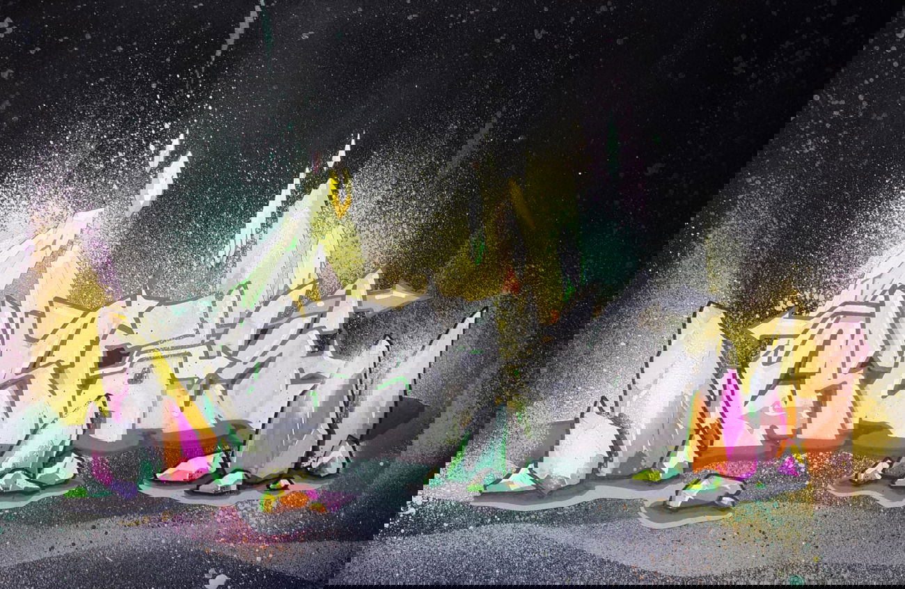 Graffiti Sketch in Abu Dhabi - Photo by WERT159 (2015)