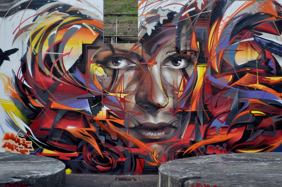 Graffiti Wall in Auckland - Photo by WERT159 - character, abstract, 159 (2013)