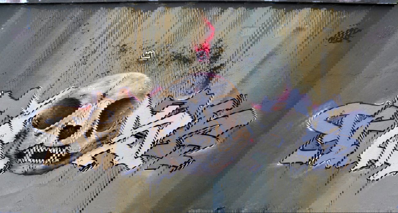 Graffiti Wall in Augsburg - Photo by WESK17 - Wesk, Augsburg, Skull (2014)