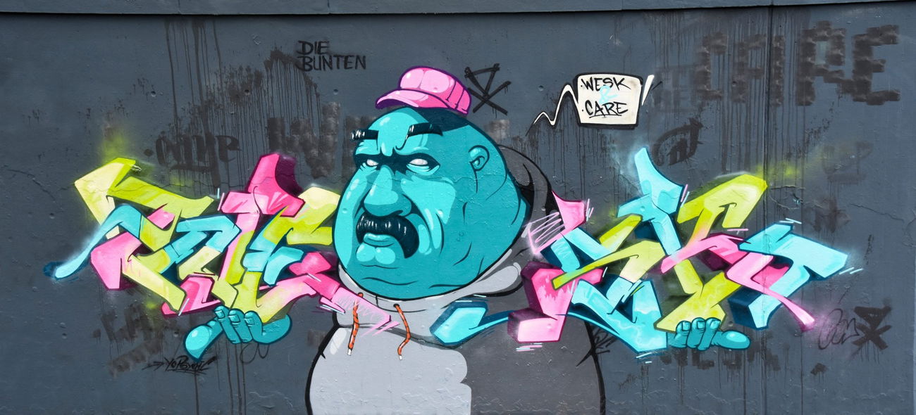 Graffiti Wall in Augsburg - Photo by WESK17 - wesk, care, DX (2017)