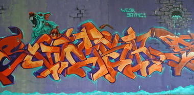 Graffiti Wall in Augsburg - Photo by WESK17 - wesk, 2015, Ratte (2015)
