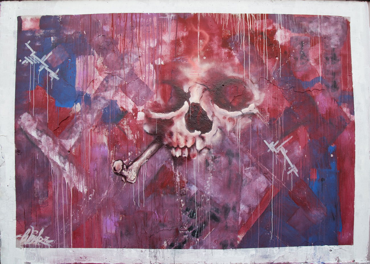 Graffiti Wall in Augsburg - Photo by WESK17 - wesk, skull, augsburg (2016)