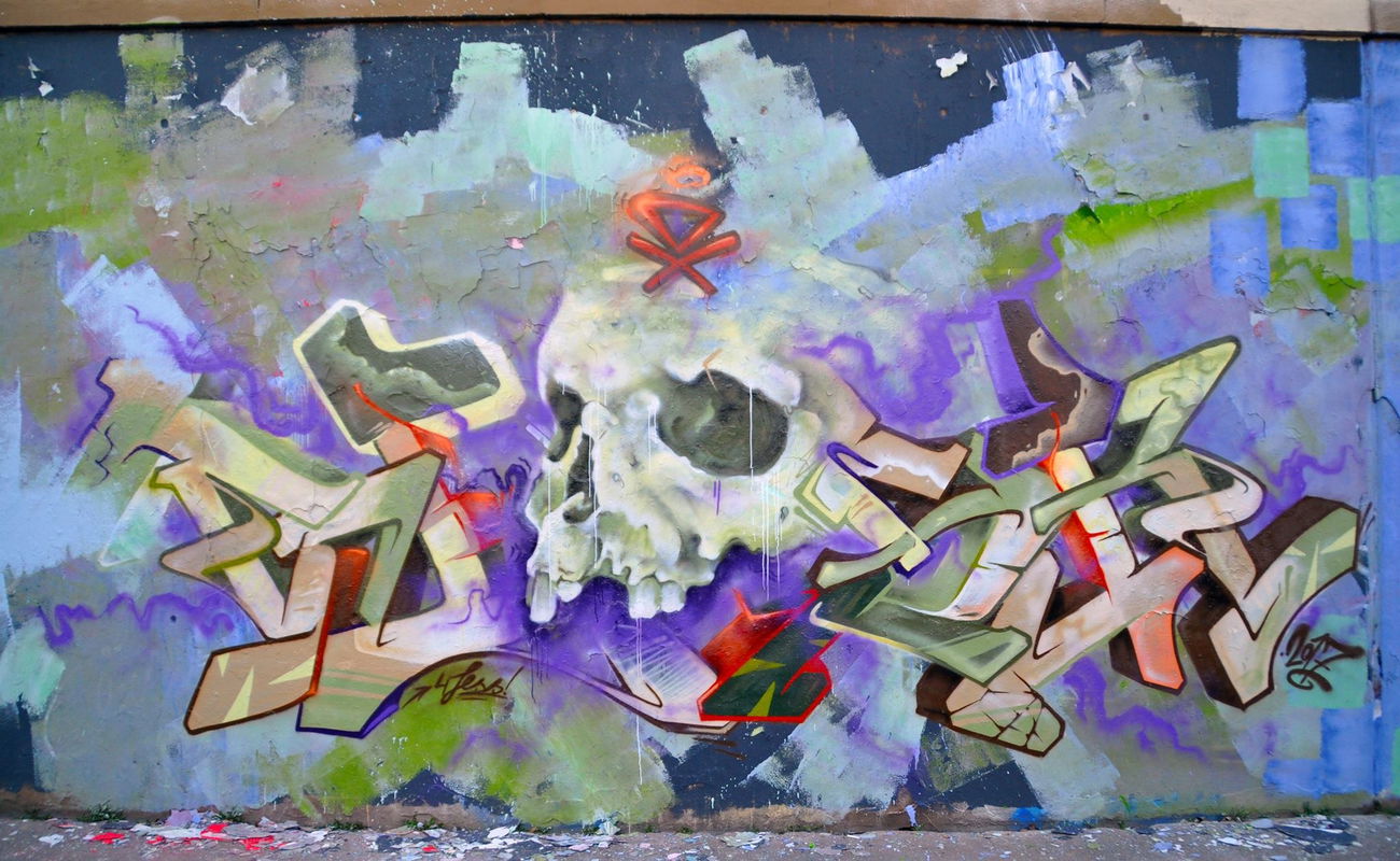 Graffiti Wall in Augsburg - Photo by WESK17 - wesk, DX, Augsburg (2017)