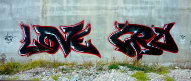 Graffiti Bombing - Photo by WILK - love, cru (2013)