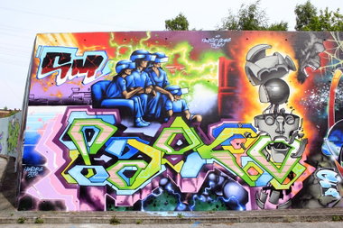 Graffiti Wall in Hamburg - Photo by WORLDSTREETART (2015)