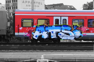 Graffiti Train - Photo by WORLDSTREETART - ats, cologne, color (2014)