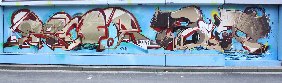 Graffiti Wall in Leverkusen - Photo by WORLDSTREETART - Semor, pout, opladen (2014)