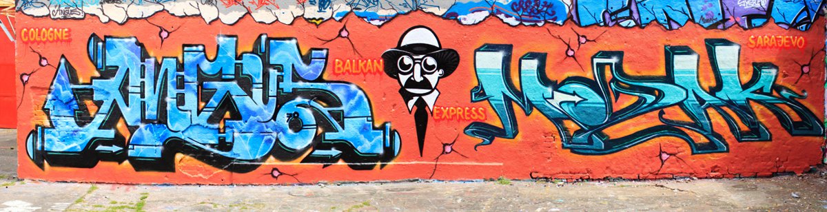Graffiti Wall in Köln - Photo by WORLDSTREETART - Angus78, Mozakbalkan, express (2014)