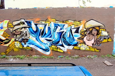 Graffiti Wall in Köln - Photo by WORLDSTREETART - yugo, boss, hall (2013)