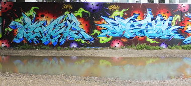 Graffiti Wall in Köln - Photo by WORLDSTREETART - dfe, bandits, hall (2014)