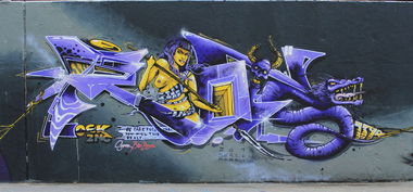 Graffiti Wall in Monheim am Rhein - Photo by WORLDSTREETART - osk, znc, Riots (2014)