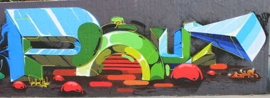 Graffiti Wall in Monheim am Rhein - Photo by WORLDSTREETART - POUT;, monheim, dope (2014)