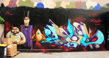 Graffiti Wall in Köln - Photo by WORLDSTREETART - DOE, SNOOPER, hall (2014)