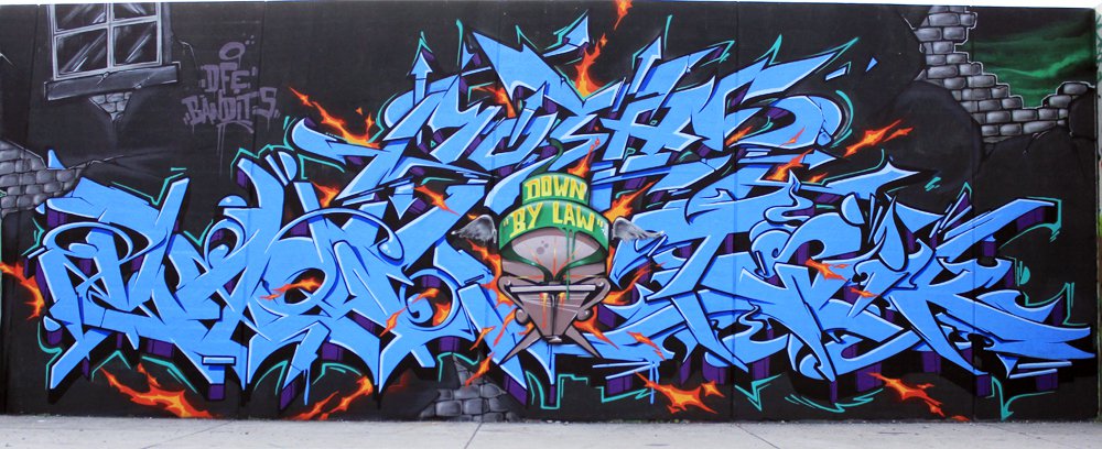 Graffiti Wall in Leverkusen - Photo by WORLDSTREETART - Plaque913?, Bandits, ? (2013)