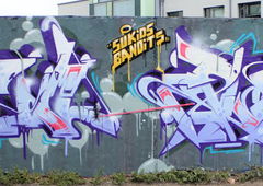 Graffiti Wall in Köln - Photo by WORLDSTREETART - Plaque913?, Bandits, ? (2013)