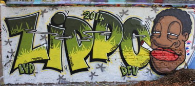 Graffiti Wall - Photo by WORLDSTREETART - zipp, zippo, hall (2014)