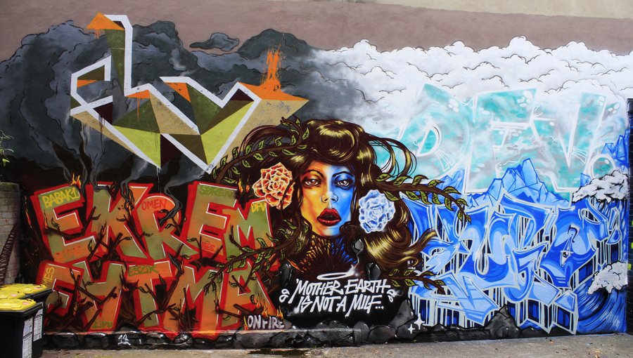 Graffiti Wall in Köln - Photo by WORLDSTREETART - ekrem, dfv, fatma (2014)