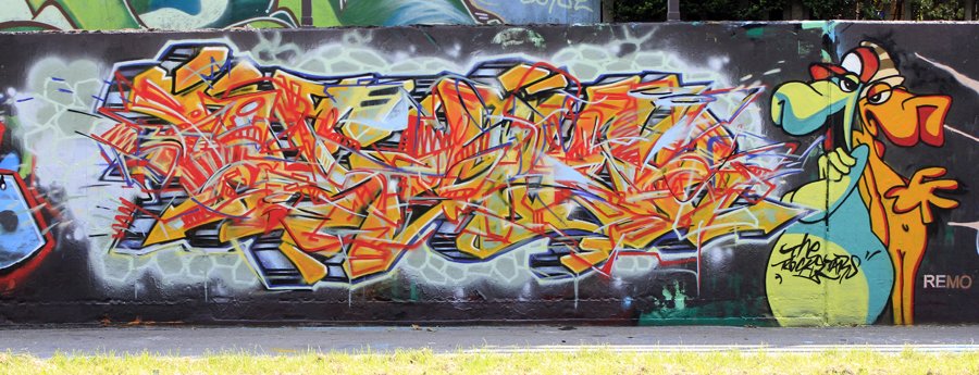 Graffiti Wall in Monheim am Rhein - Photo by WORLDSTREETART - Worldstreetart (2014)