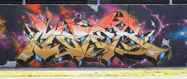 Graffiti Wall in Monheim am Rhein - Photo by WORLDSTREETART - Worldstreetart (2014)