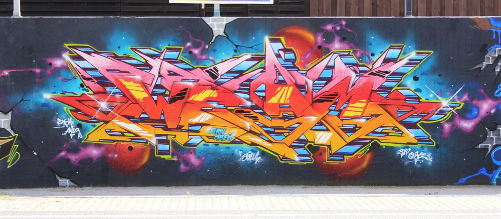 Graffiti Wall in Monheim am Rhein - Photo by WORLDSTREETART - Worldstreetart (2014)