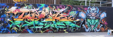 Graffiti Wall in Monheim am Rhein - Photo by WORLDSTREETART - WORLDSTREETART (2014)