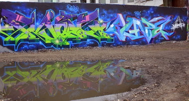 Graffiti Wall in Köln - Photo by WORLDSTREETART - Plaque913, Dater127, blaze (2015)