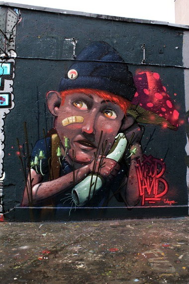 Graffiti Wall in Alte feuerwache köln - Photo by WORLDSTREETART - mrwoodland, whatsart (2015)