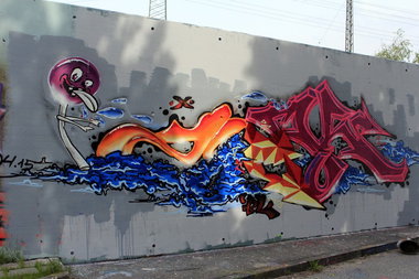 Graffiti Wall in Hamburg - Photo by WORLDSTREETART (2015)