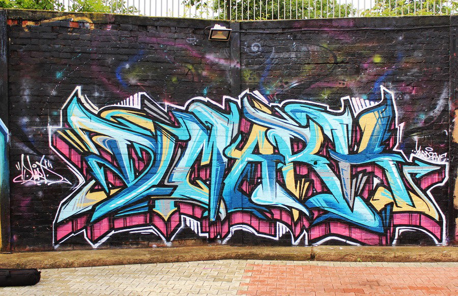 Graffiti Wall in Berlin - Photo by WORLDSTREETART - dmark (2015)