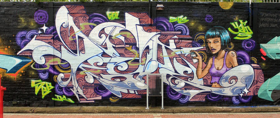 Graffiti Wall in Berlin - Photo by WORLDSTREETART (2015)