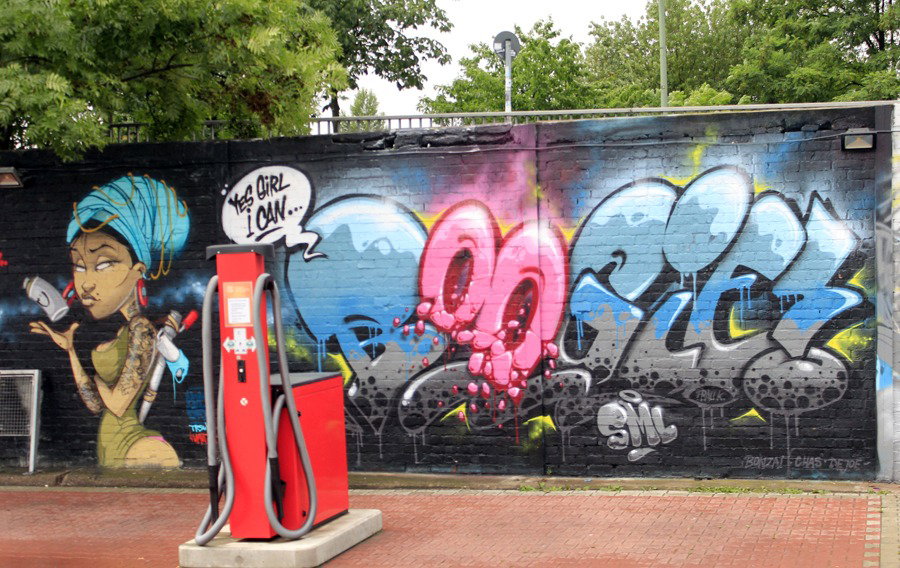 Graffiti Wall in Berlin - Photo by WORLDSTREETART (2015)