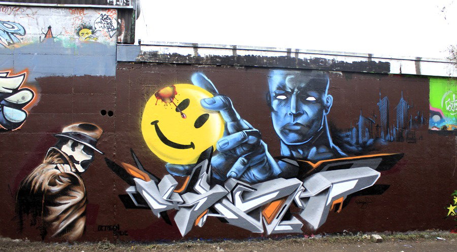 Graffiti Wall in Köln- stollbergerstrasse - Photo by WORLDSTREETART - octagon, salve, braunsfeld (2015)