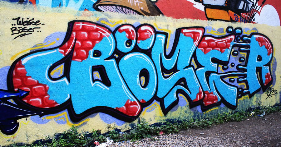 Graffiti Wall in Köln braunsfeld - Photo by WORLDSTREETART - böser, weise, böse (2015)