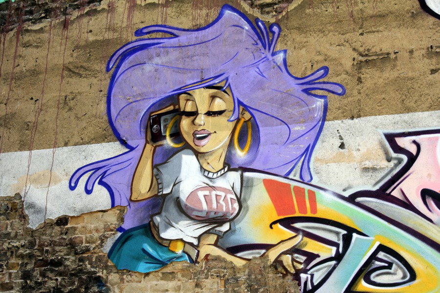 Graffiti Wall in Berlin - Photo by WORLDSTREETART (2015)