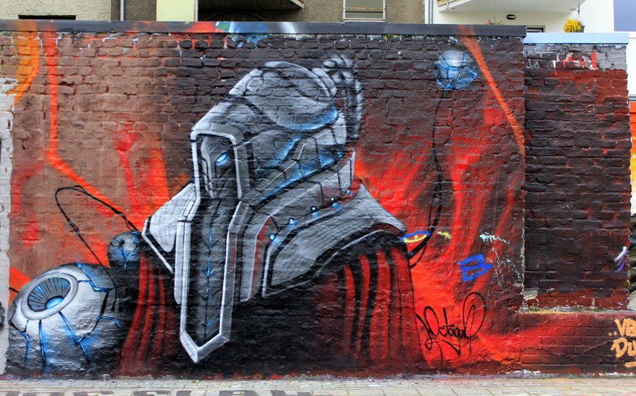 Graffiti Wall in Köln mütze - Photo by WORLDSTREETART - octagon (2015)